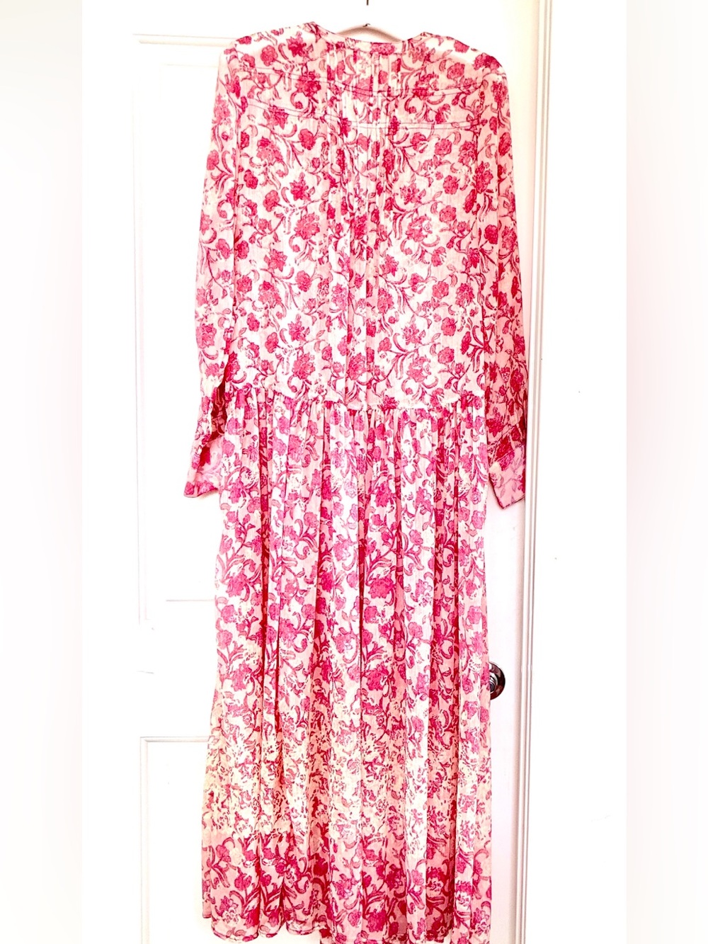 Free People Pink Floral Long Sleeve Maxi Dress - Picture 3 of 8